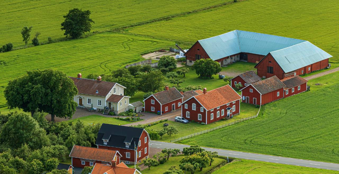 Drönarbild på 